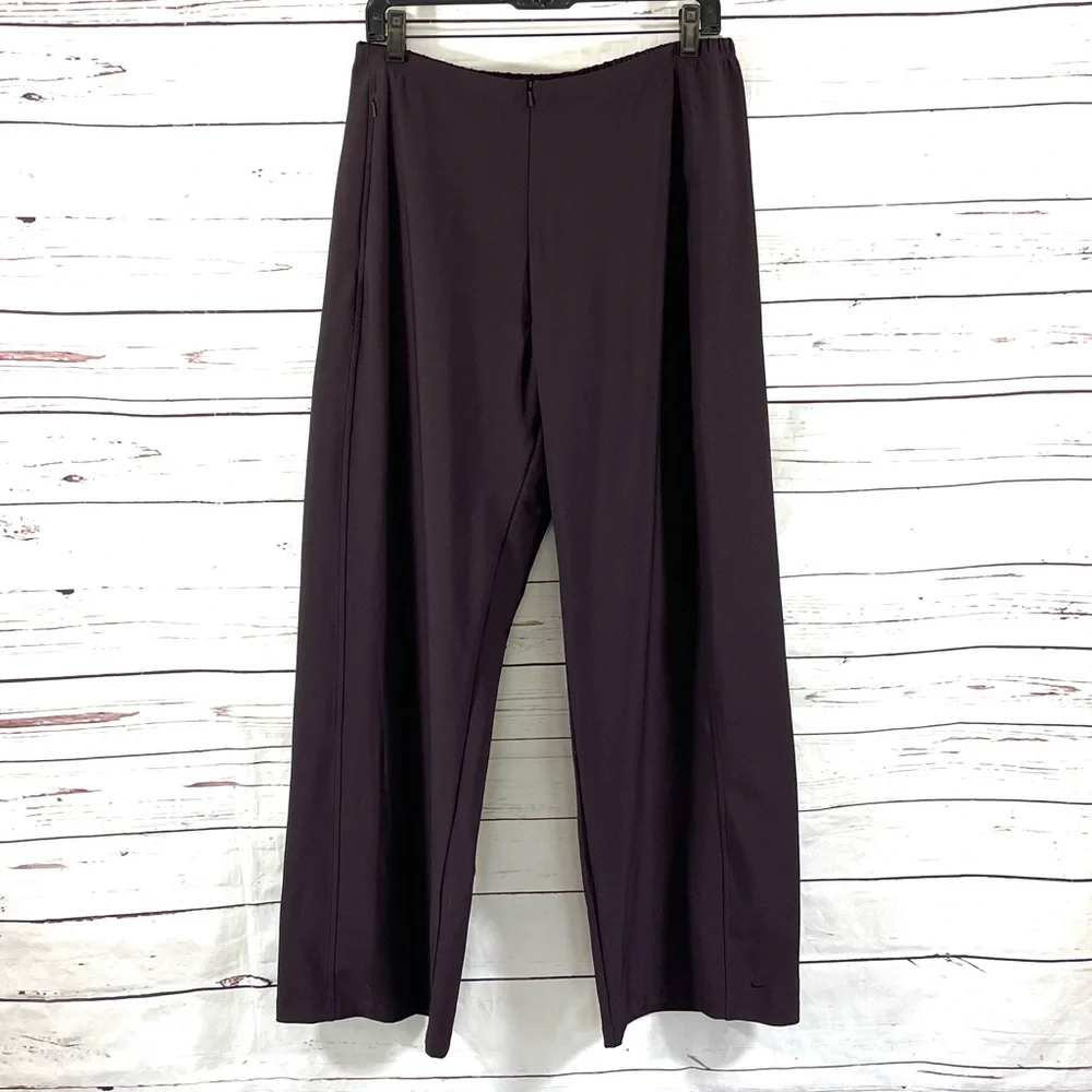 Nike Dri-Fit Women's Wide-Leg Pants Stretch Brown Size L‎ Fits 12-14